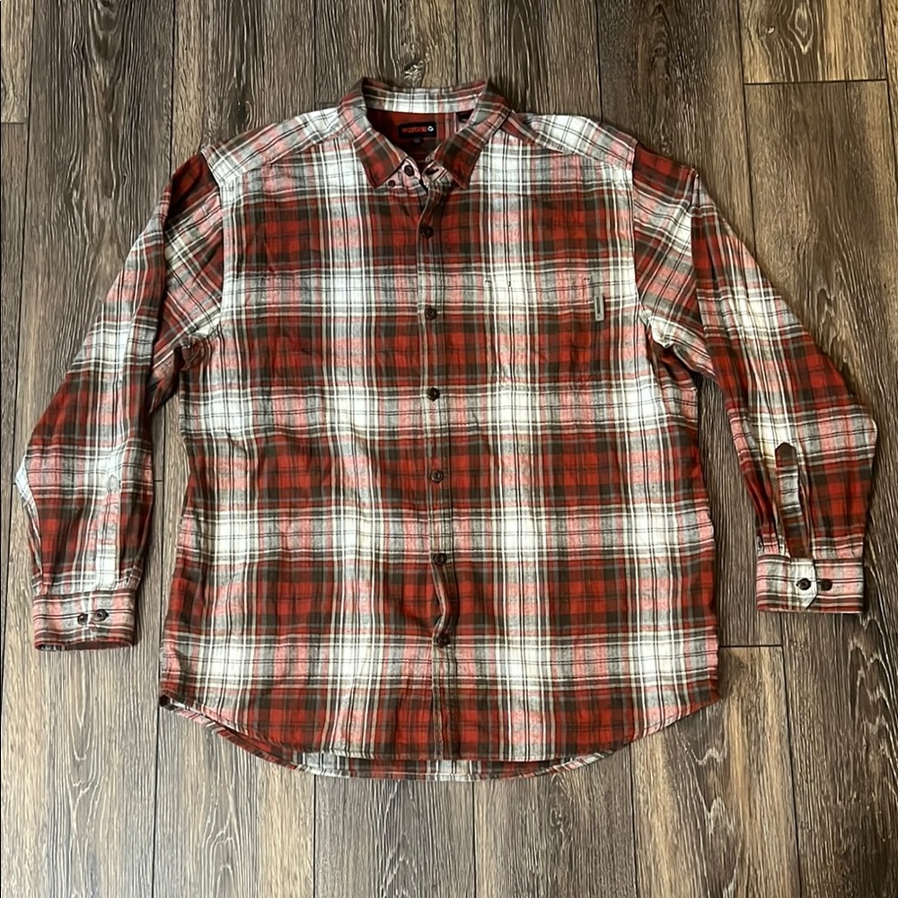 Wolverine Shirt Men’s Size XXL Button Down Long Sleeve Plaid Outdoors Casual